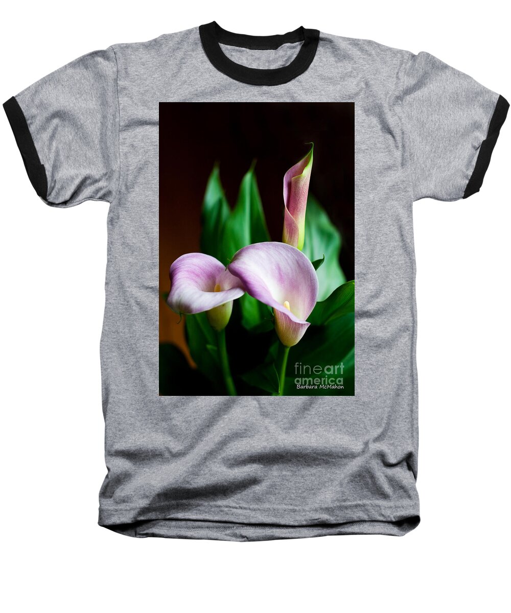 Flowers Baseball T-Shirt featuring the photograph Calla Lily by Barbara McMahon