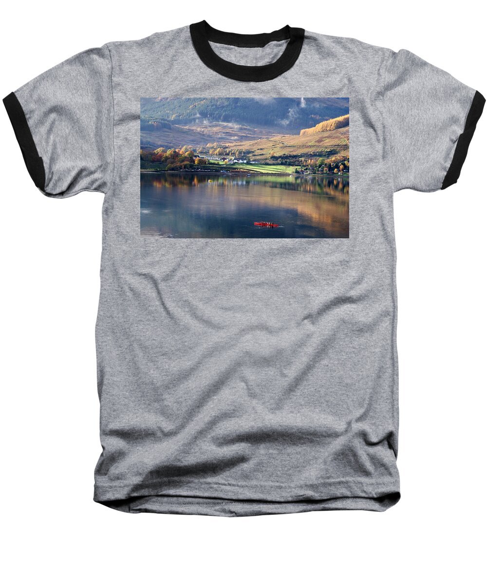 Autumn Baseball T-Shirt featuring the photograph Canoeing on Loch Goil by Lynn Bolt