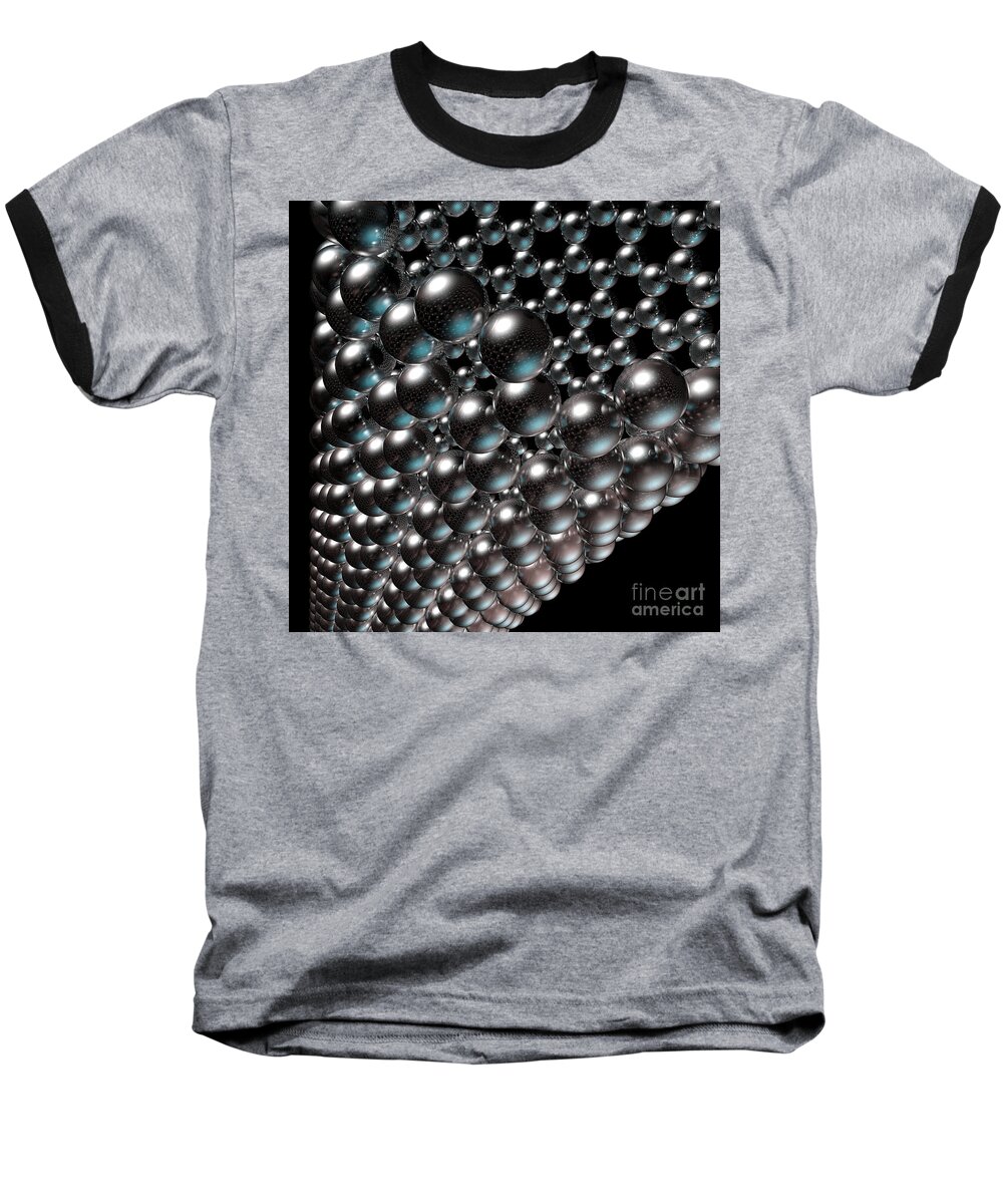 Allotrope Baseball T-Shirt featuring the digital art Carbon Nanotube 8 by Russell Kightley