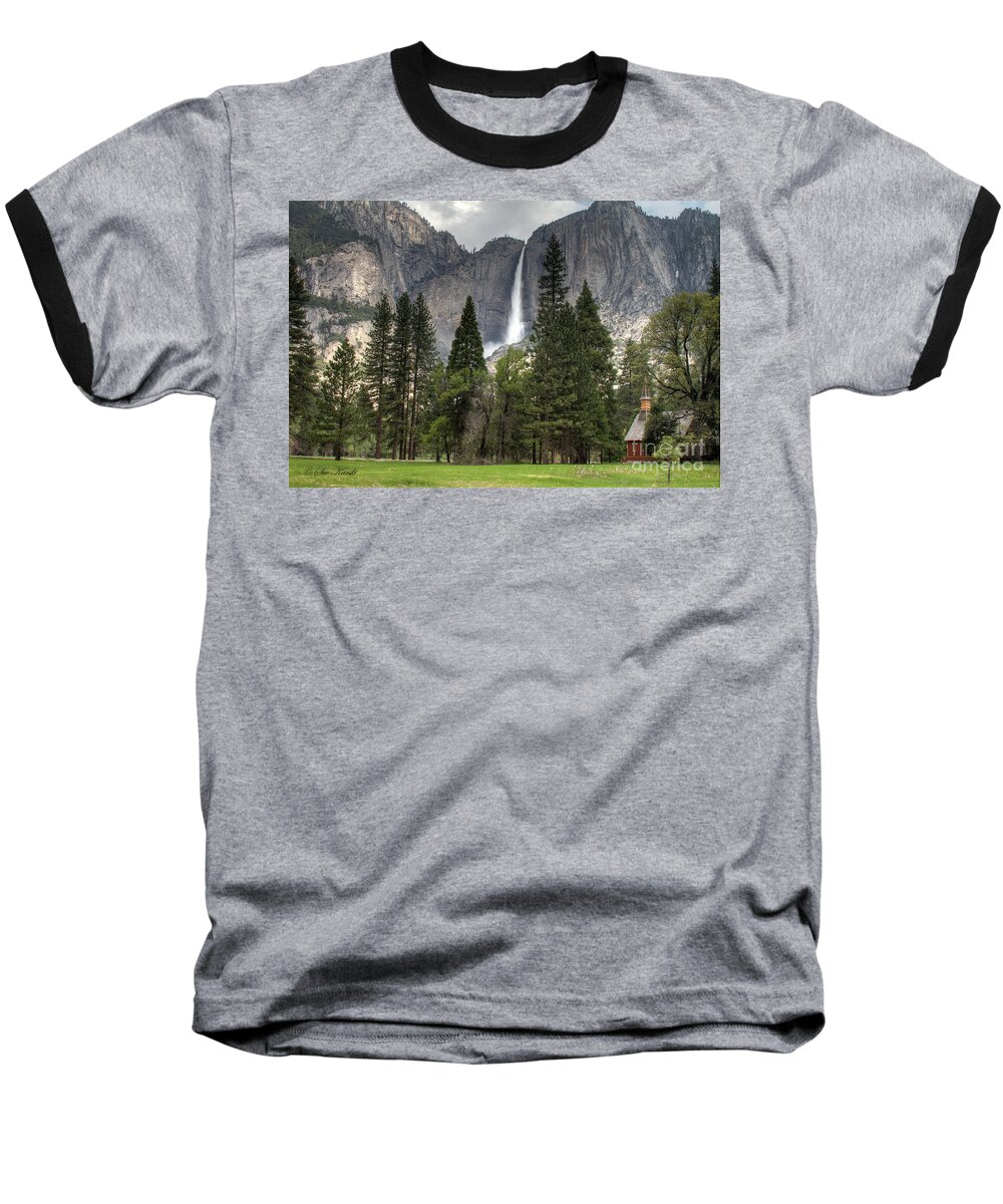 Cooks Meadow Baseball T-Shirt featuring the photograph Chapel in the Valley by Sue Karski