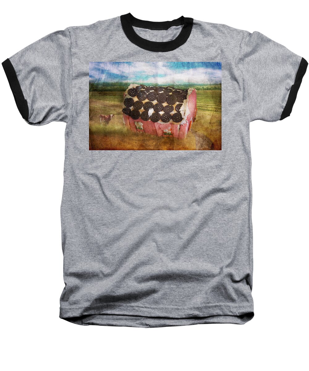 Cake Baseball T-Shirt featuring the photograph Christmas - Home Sweet Home by Mike Savad