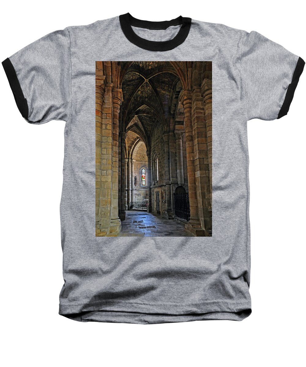 Church Baseball T-Shirt featuring the photograph Church Passageway Provence France by Dave Mills