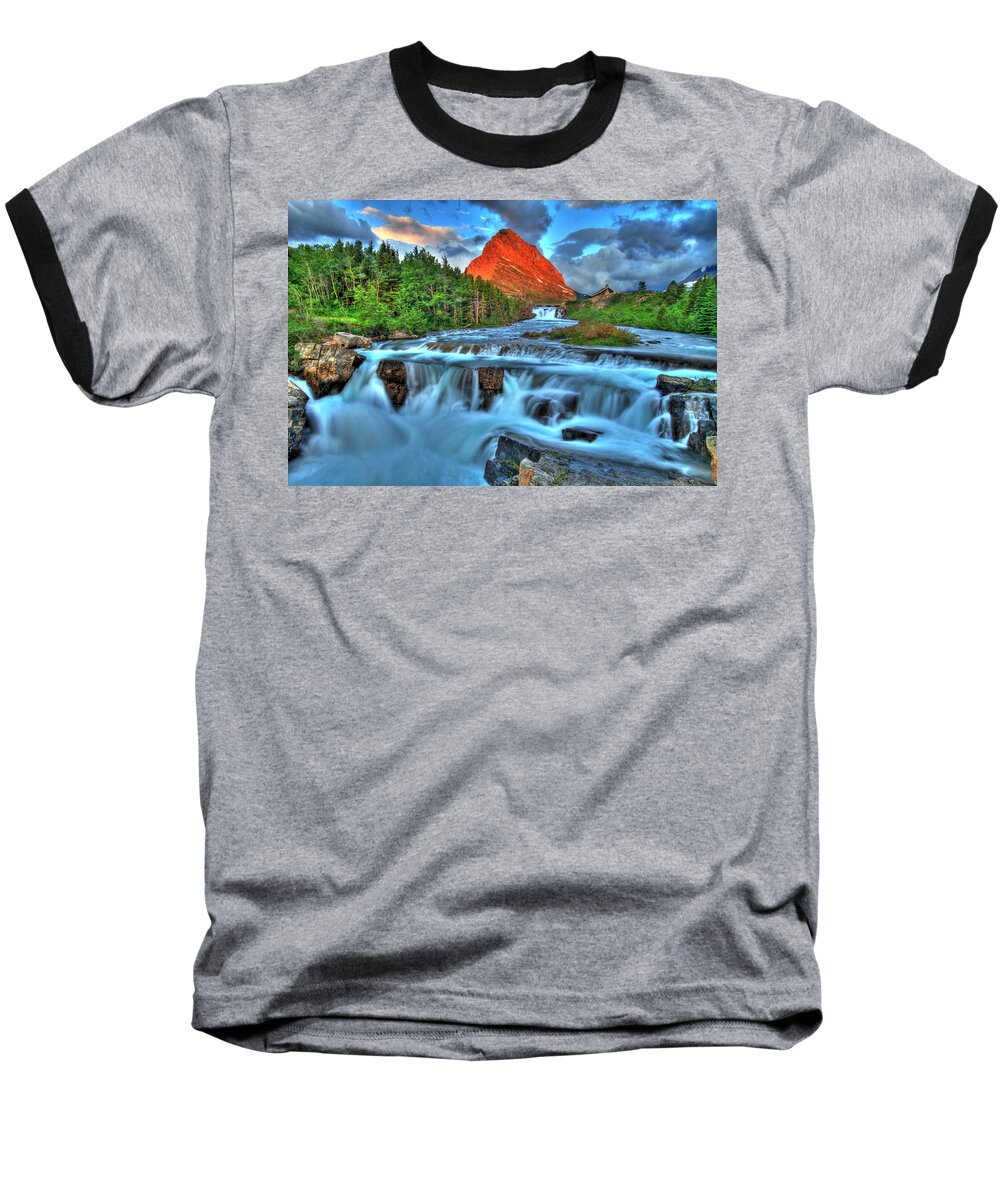 Waterfall Baseball T-Shirt featuring the photograph Clouds and Waterfalls by Scott Mahon