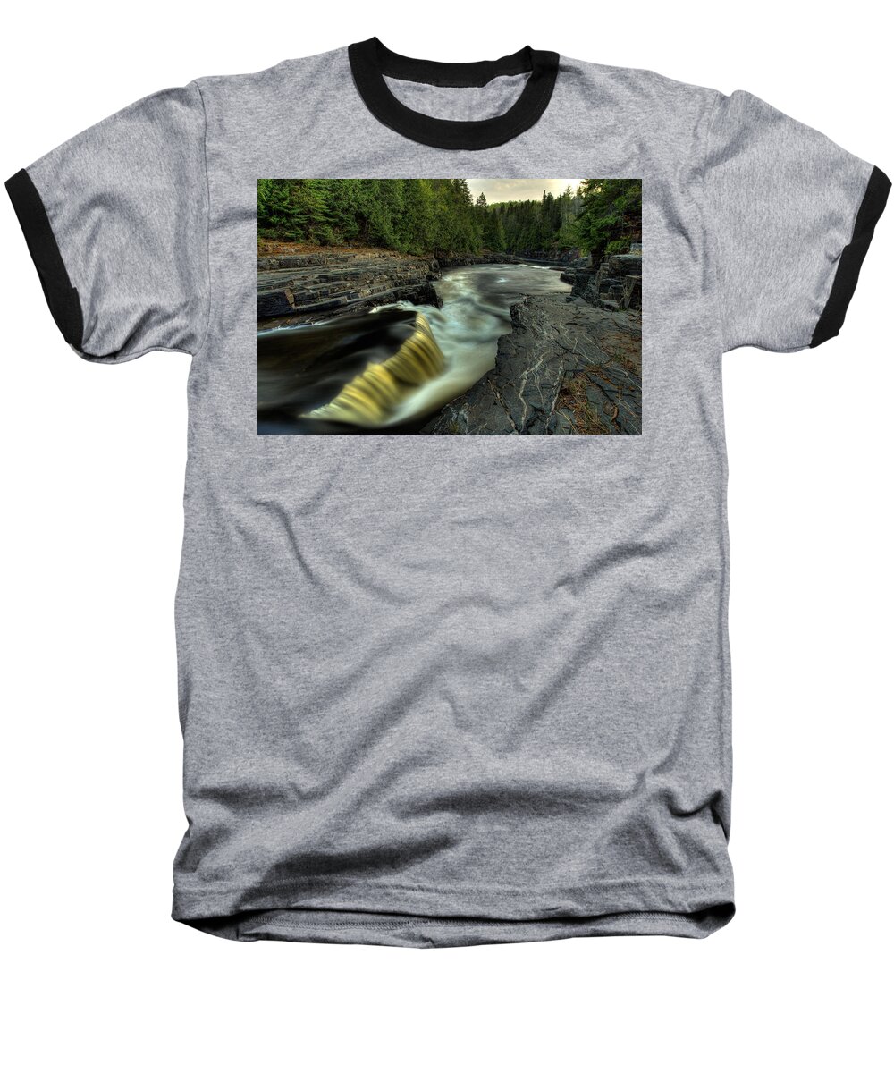 Current River Baseball T-Shirt featuring the photograph Current River Falls by Jakub Sisak