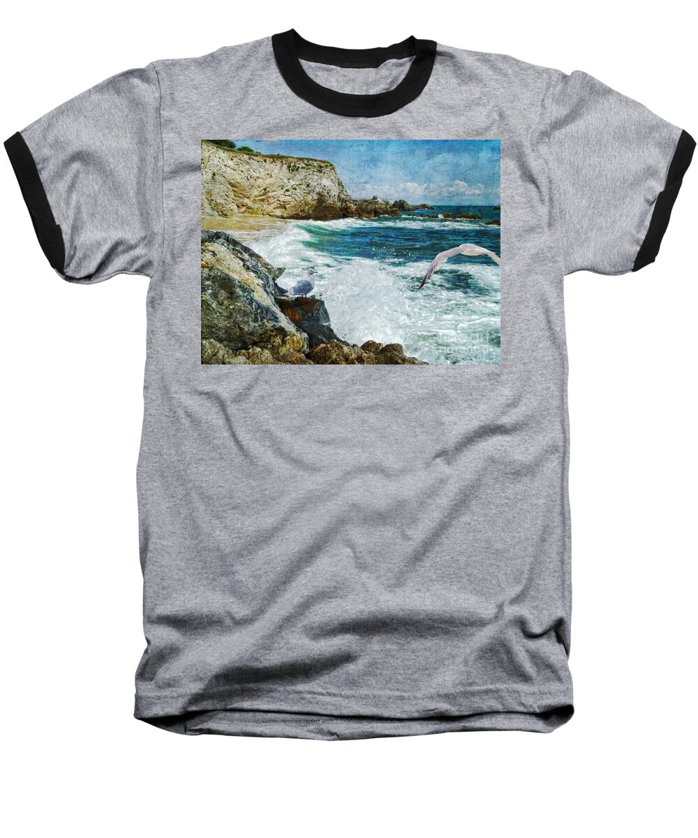 Seascapes Baseball T-Shirt featuring the digital art Dreamer Dream No More by Lianne Schneider
