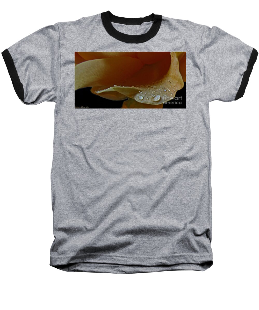 Nature Baseball T-Shirt featuring the photograph Drops of light by Debbie Portwood