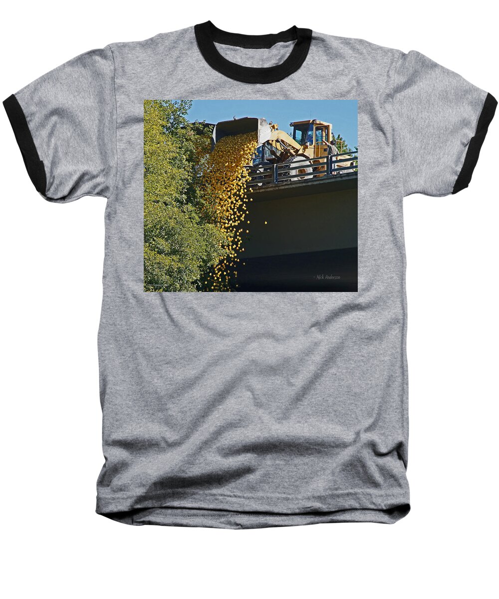 Dumping Baseball T-Shirt featuring the photograph Dumping the Ducks by Mick Anderson