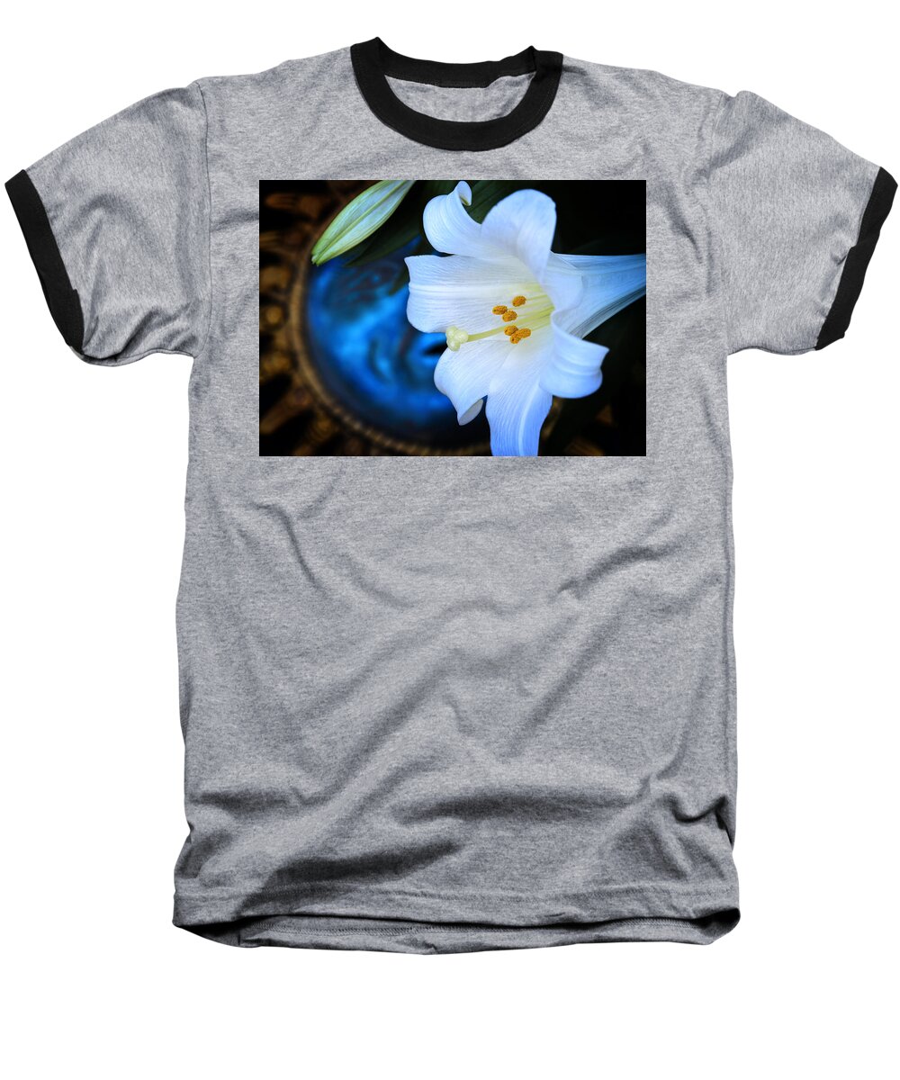 Lily Baseball T-Shirt featuring the photograph Eclipse With A Lily by Steven Sparks