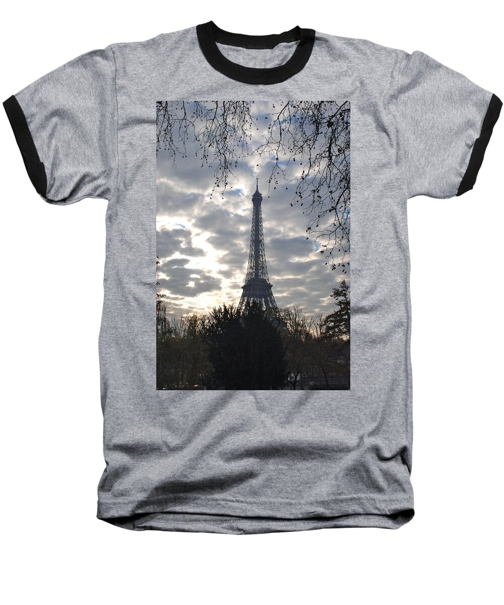Eiffel Tower Baseball T-Shirt featuring the photograph Eiffel in the Morning by Eric Tressler