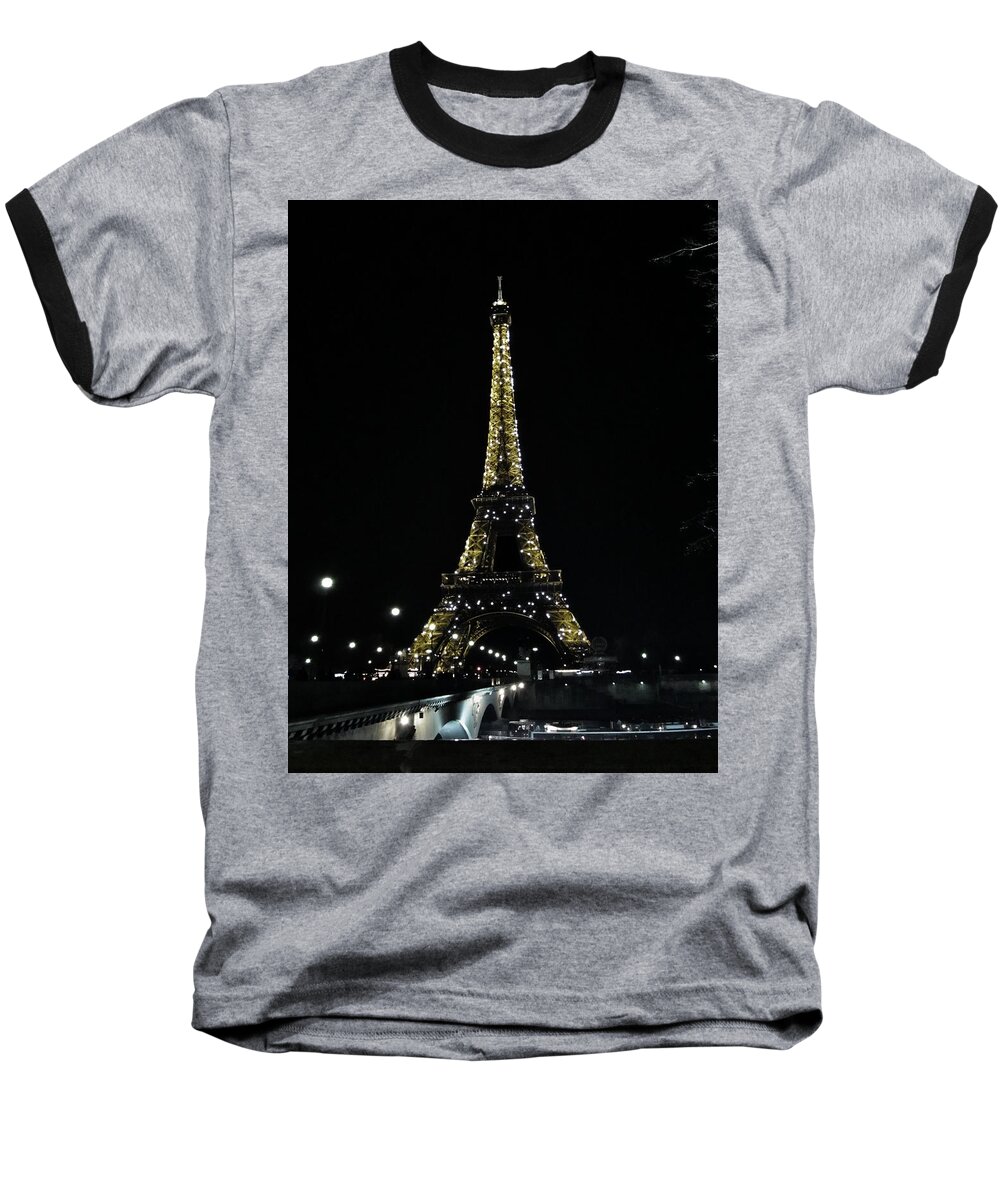 Paris Baseball T-Shirt featuring the photograph Eiffel Tower - Paris by Marianna Mills