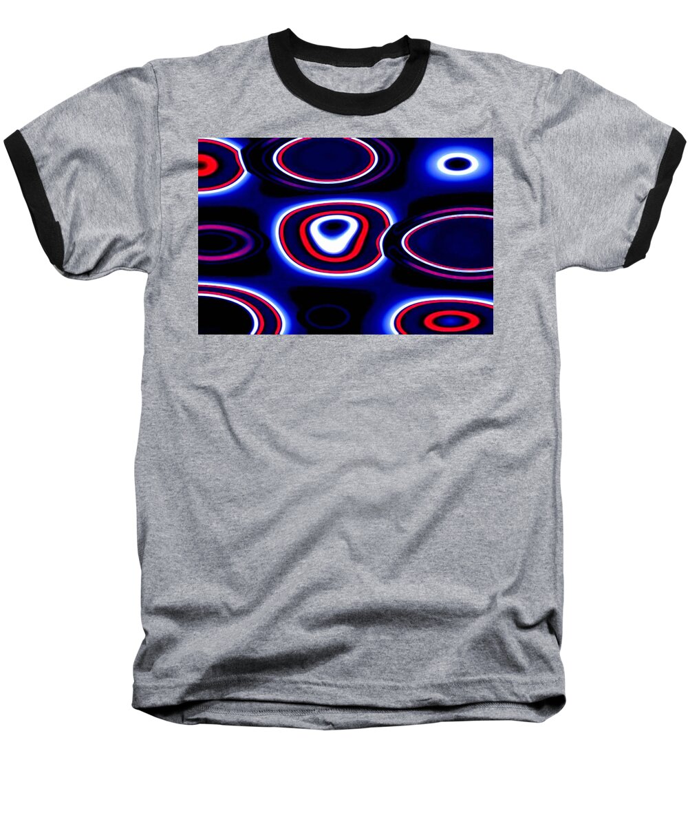 Digital Decor Baseball T-Shirt featuring the digital art Electric Blue by Andrew Hewett