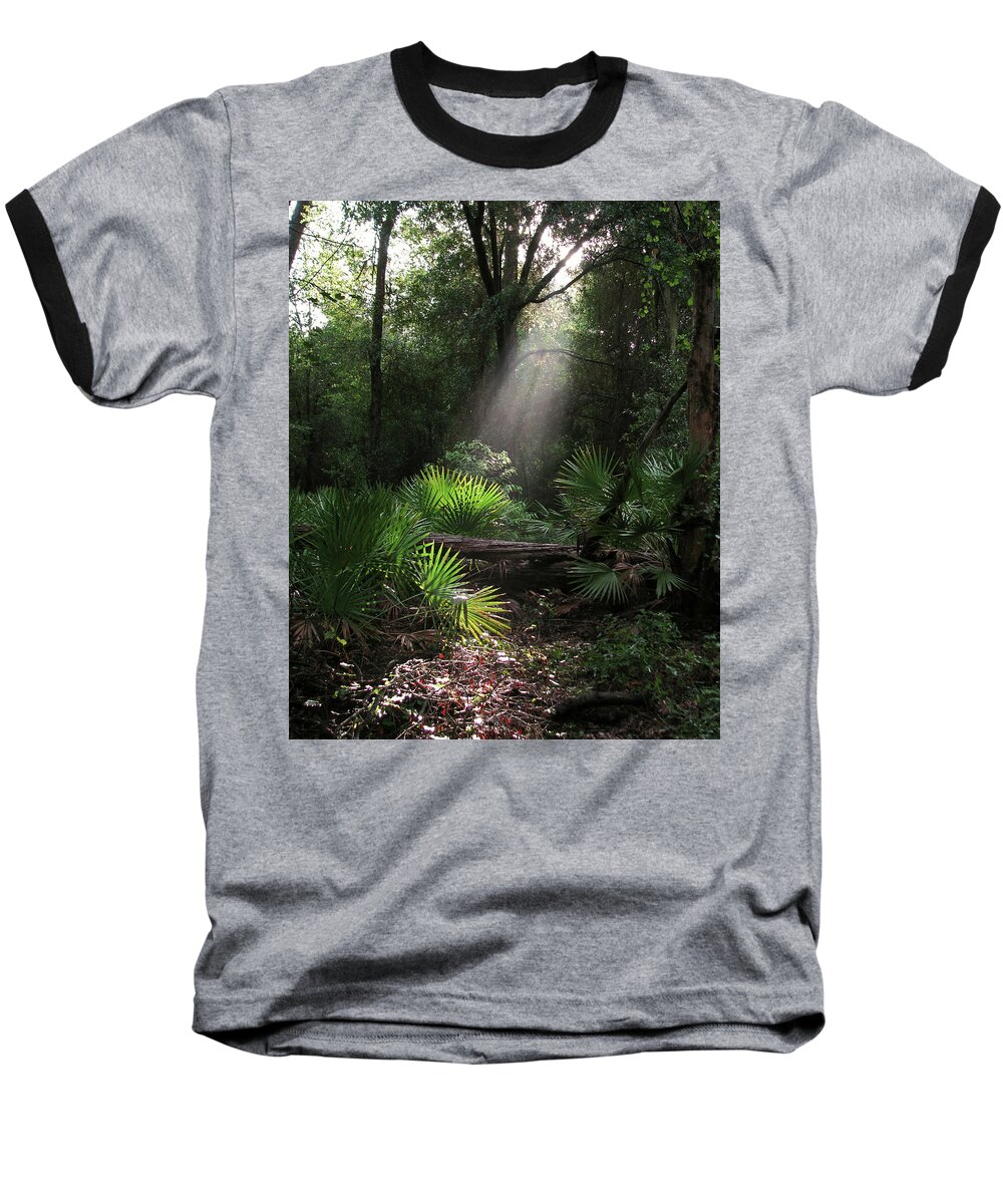 Nature Baseball T-Shirt featuring the photograph Enchanted Forest by Peggy Urban
