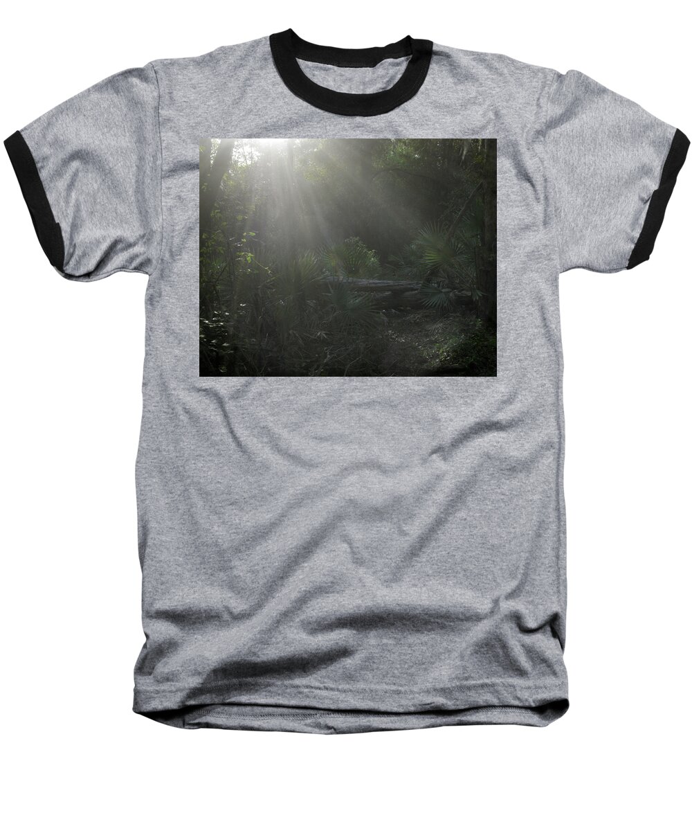 Nature Baseball T-Shirt featuring the photograph Enchanted Glen by Peggy Urban