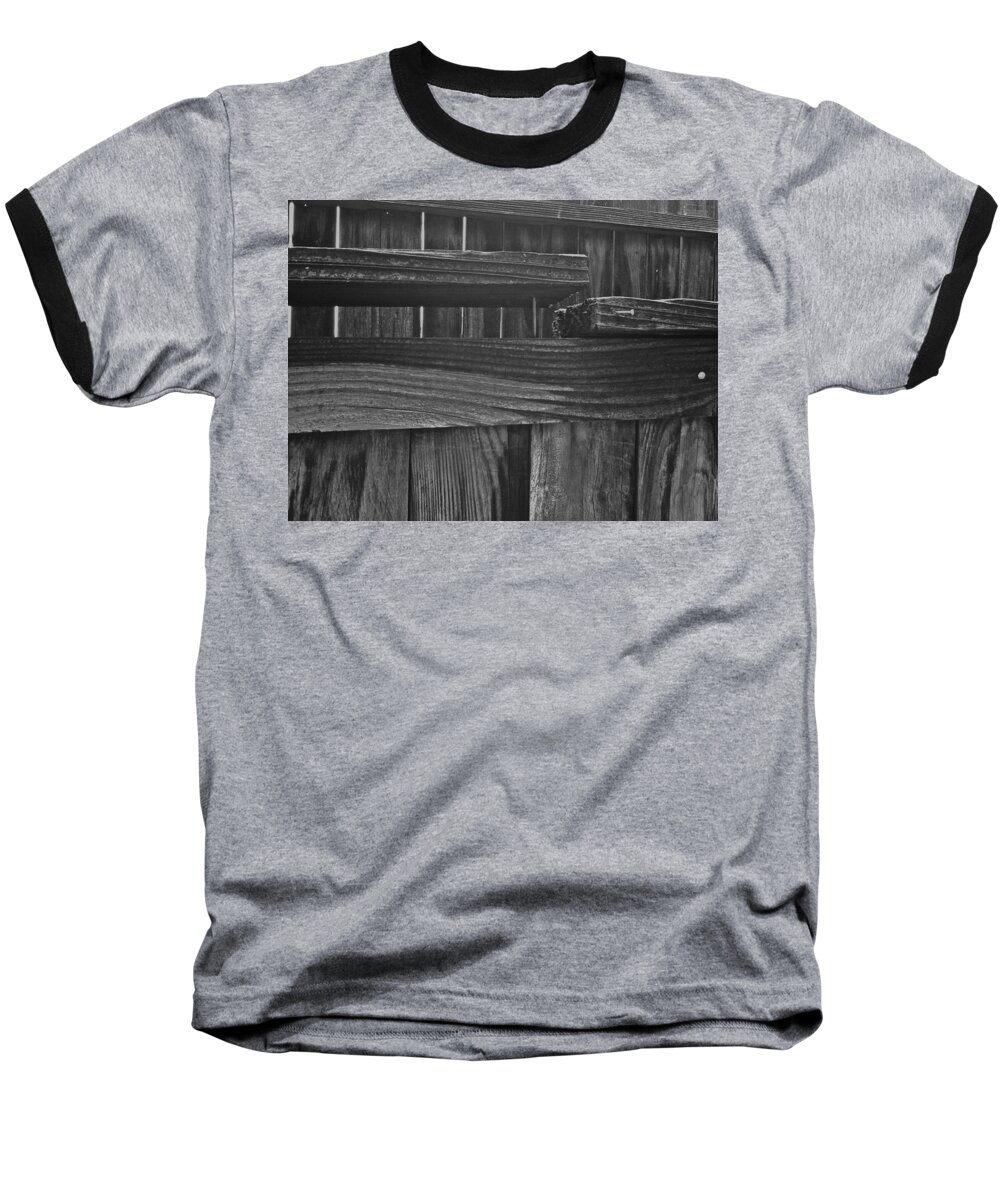 B&w Baseball T-Shirt featuring the photograph Fence To Nowhere by Bill Owen