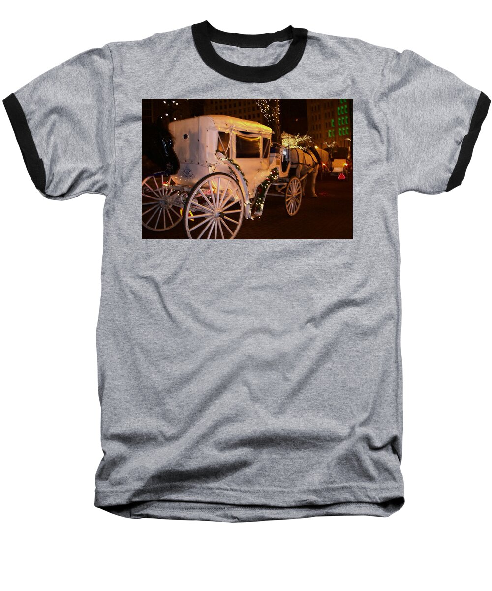 Horse And Buggy Baseball T-Shirt featuring the photograph Festive Fun by Stephen King