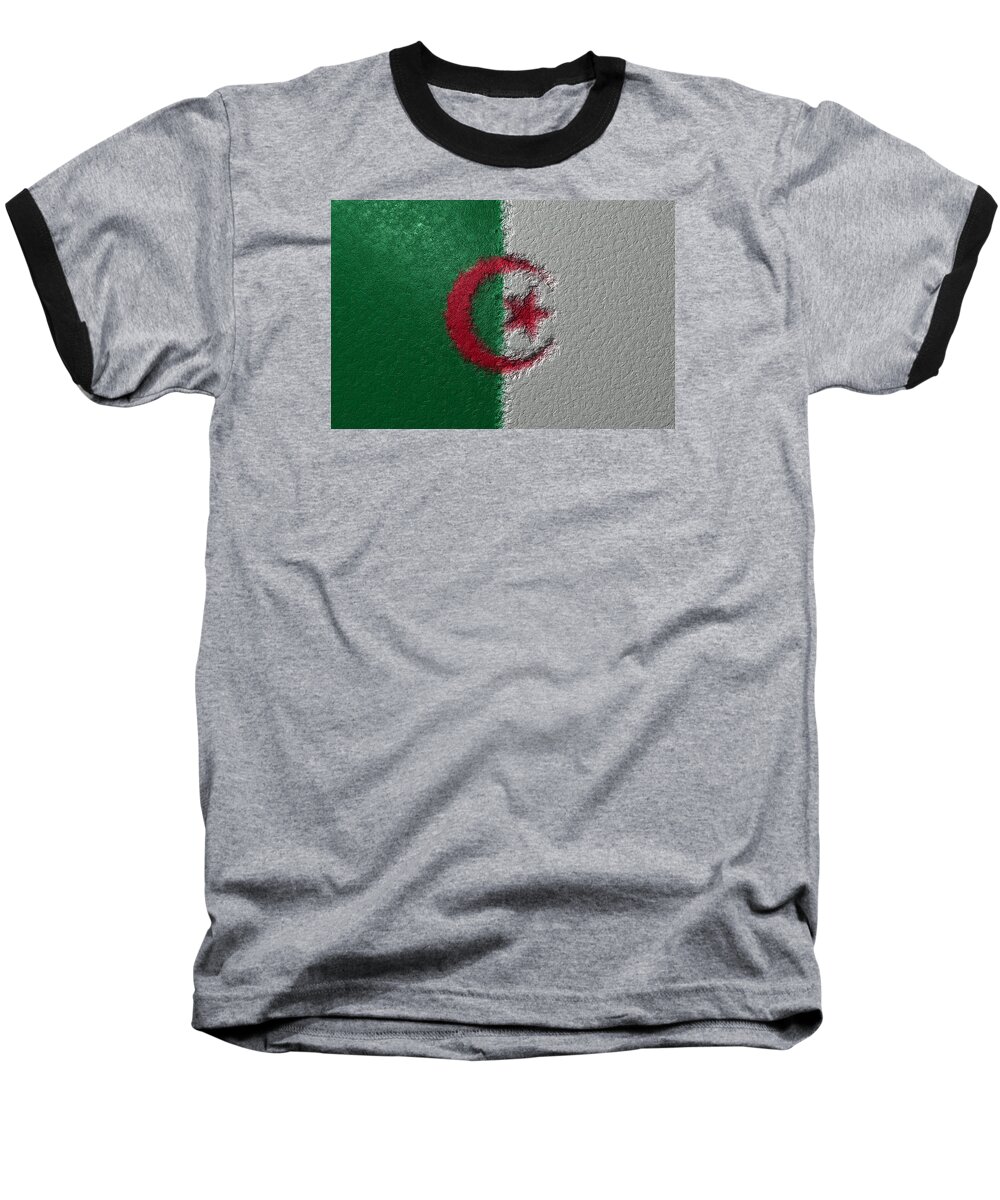 Algeria Baseball T-Shirt featuring the digital art Flag of Algeria by Jeff Iverson