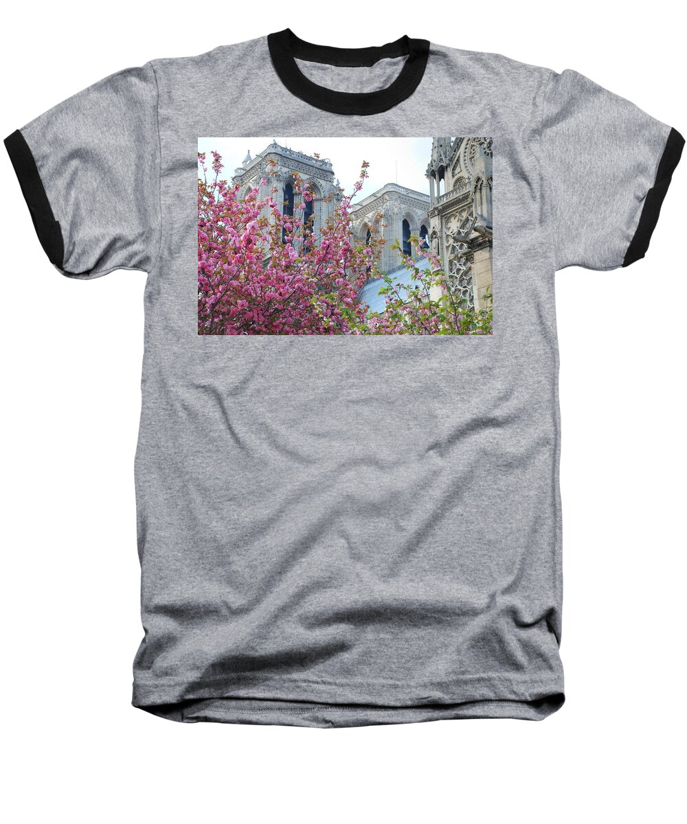Notre Dame Baseball T-Shirt featuring the photograph Flowering Notre Dame by Jennifer Ancker