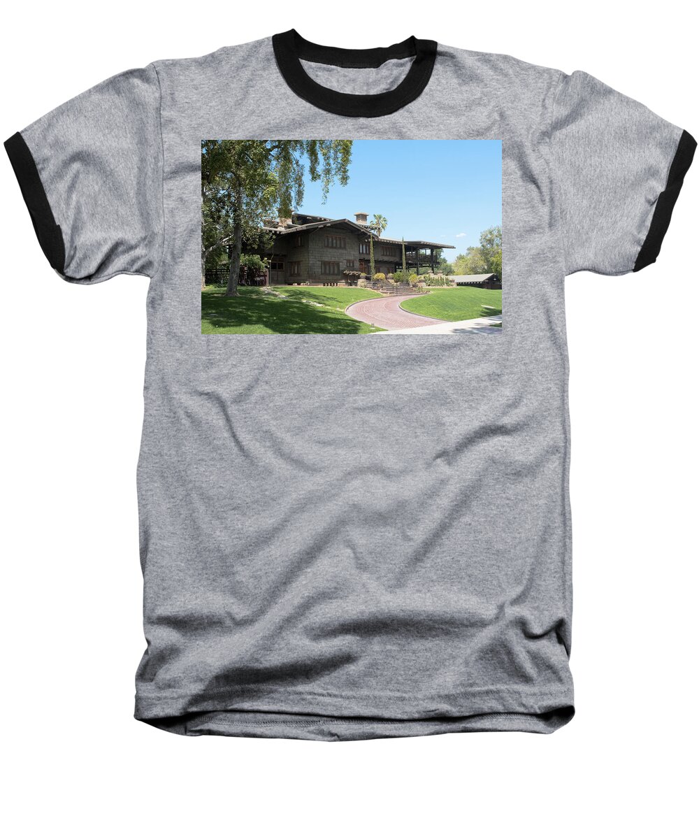Gamble House Baseball T-Shirt featuring the photograph Gazing at the Gamble by Lorraine Devon Wilke