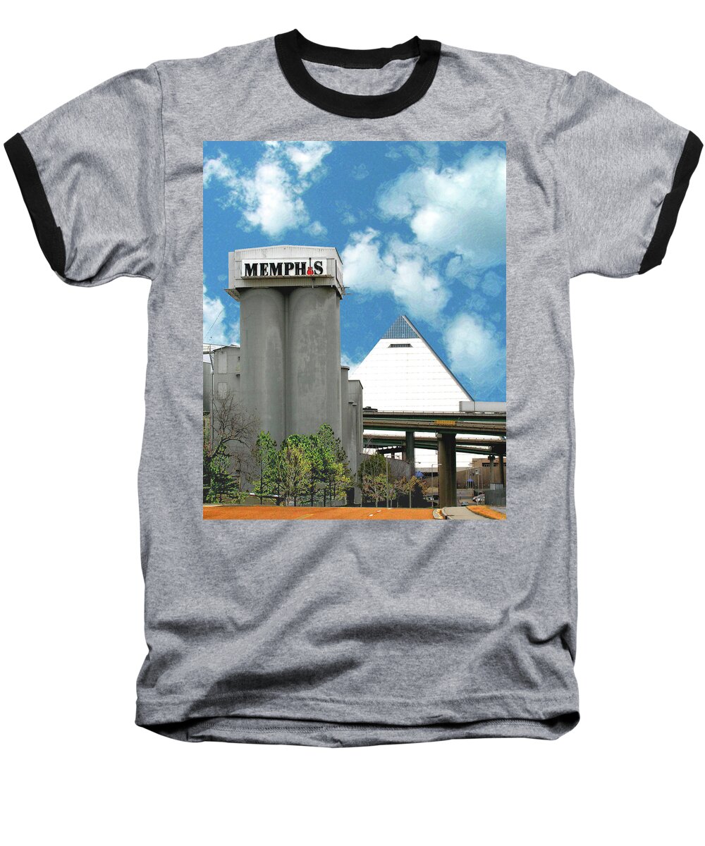 Silo Baseball T-Shirt featuring the photograph Hello Memphis by Lizi Beard-Ward