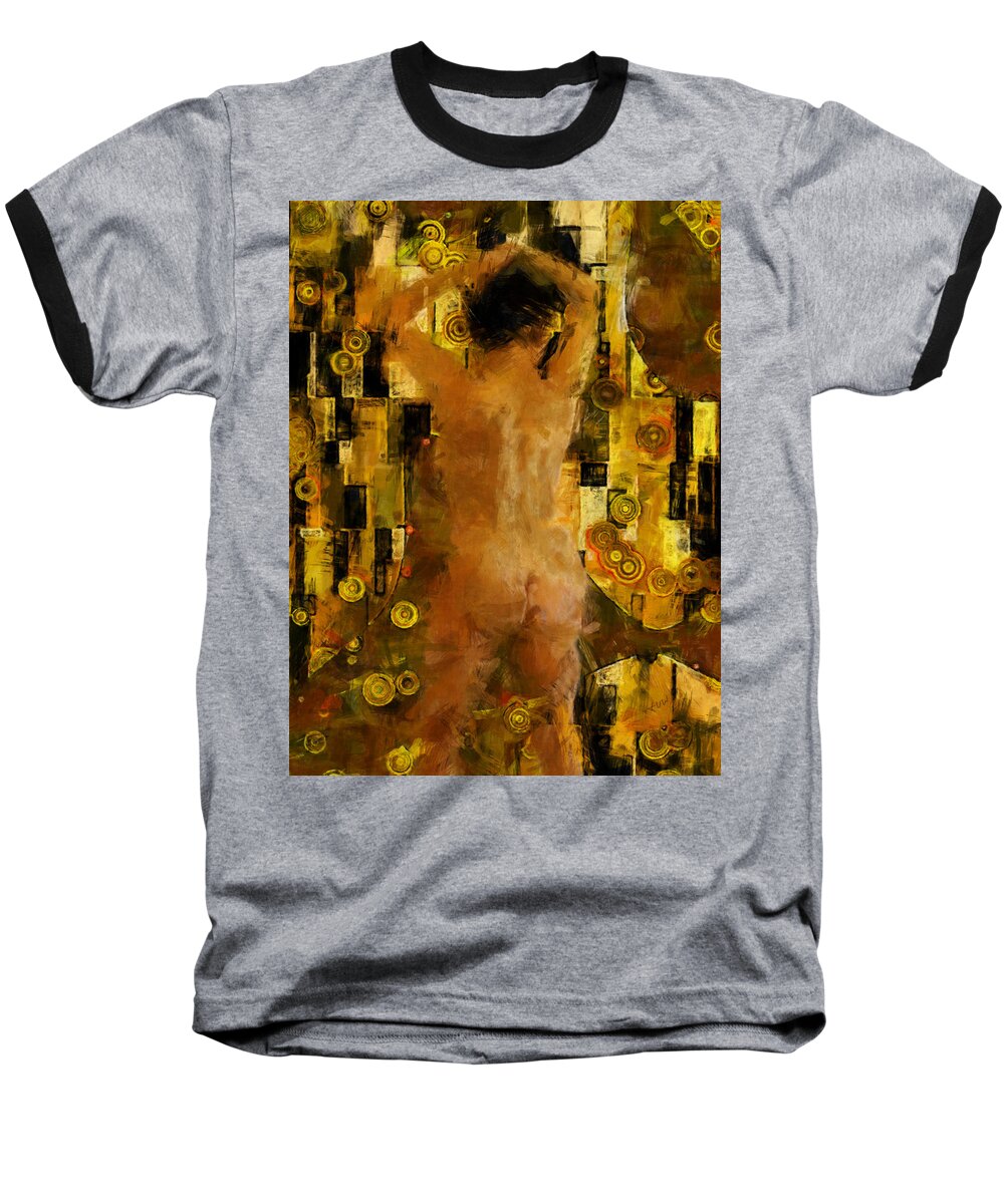 Nude Baseball T-Shirt featuring the photograph I'm Waiting For You  Female by Kurt Van Wagner