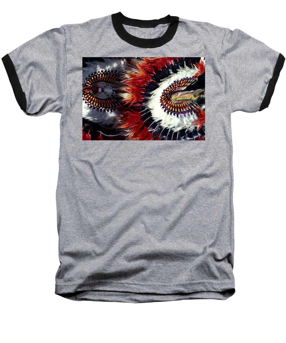 Colorful Baseball T-Shirt featuring the photograph Indian Headdress by Tom Wurl