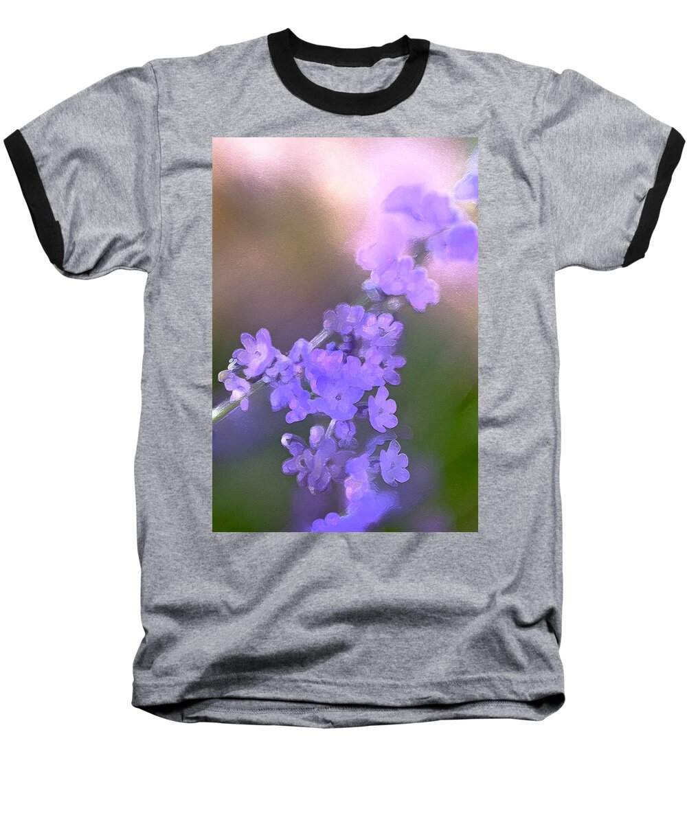 Floral Baseball T-Shirt featuring the photograph Lavender 3 by Pamela Cooper