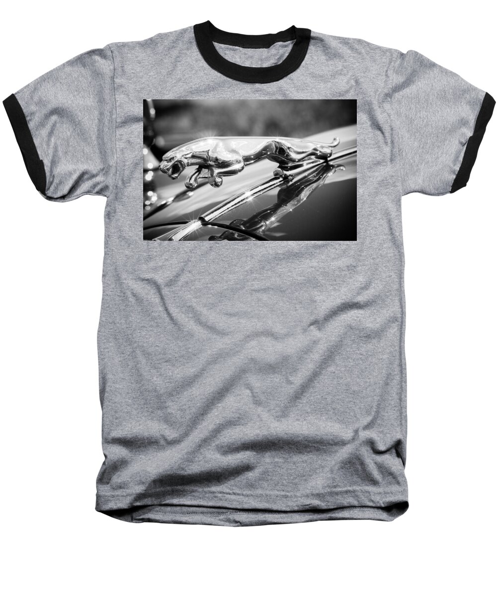 1960 Jaguar Baseball T-Shirt featuring the photograph Leaping Jaguar by Sebastian Musial