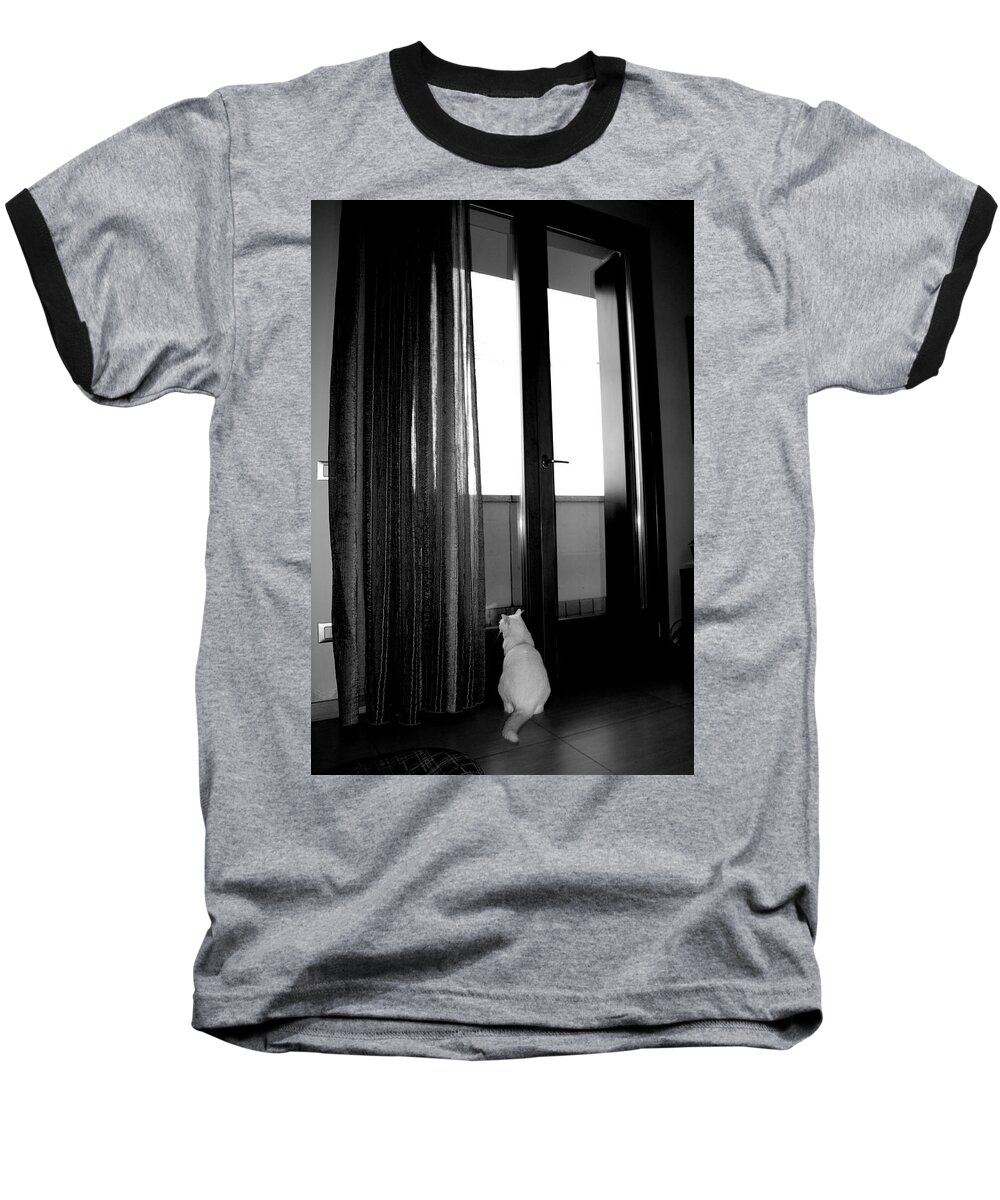 Gatto Baseball T-Shirt featuring the photograph Let Me Go by Donato Iannuzzi