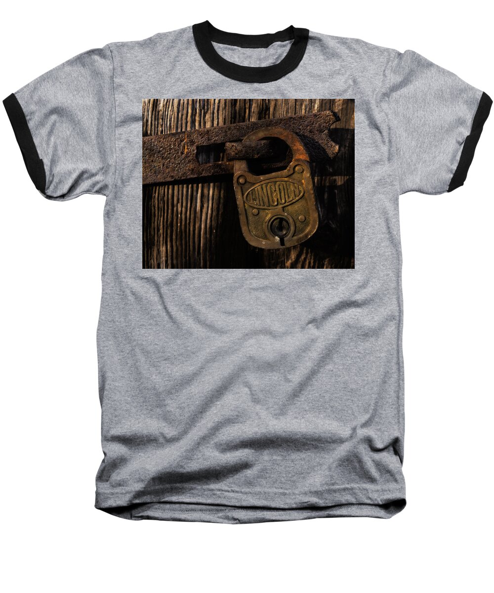 Lock Baseball T-Shirt featuring the photograph Lincoln Lock by Steven Richardson