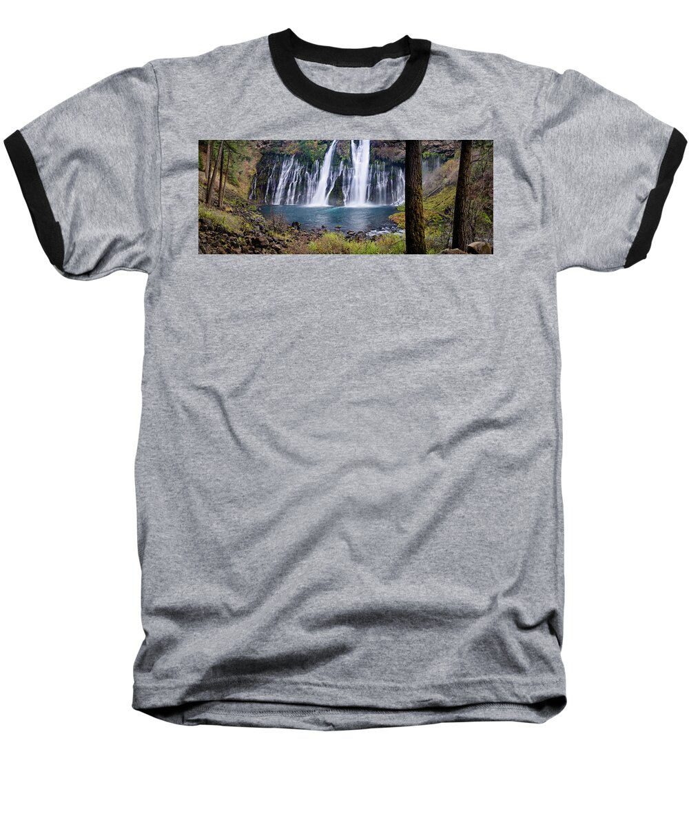 Waterfall Baseball T-Shirt featuring the photograph MacArthur-Burney Falls Panorama by Greg Nyquist