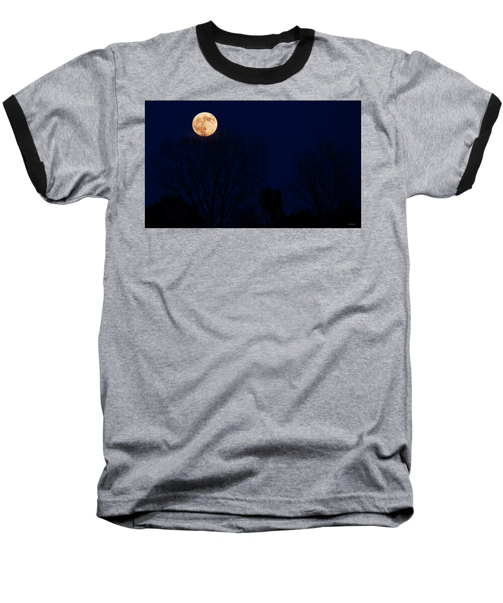 Moon Baseball T-Shirt featuring the photograph Moon Arisen by Ed Peterson