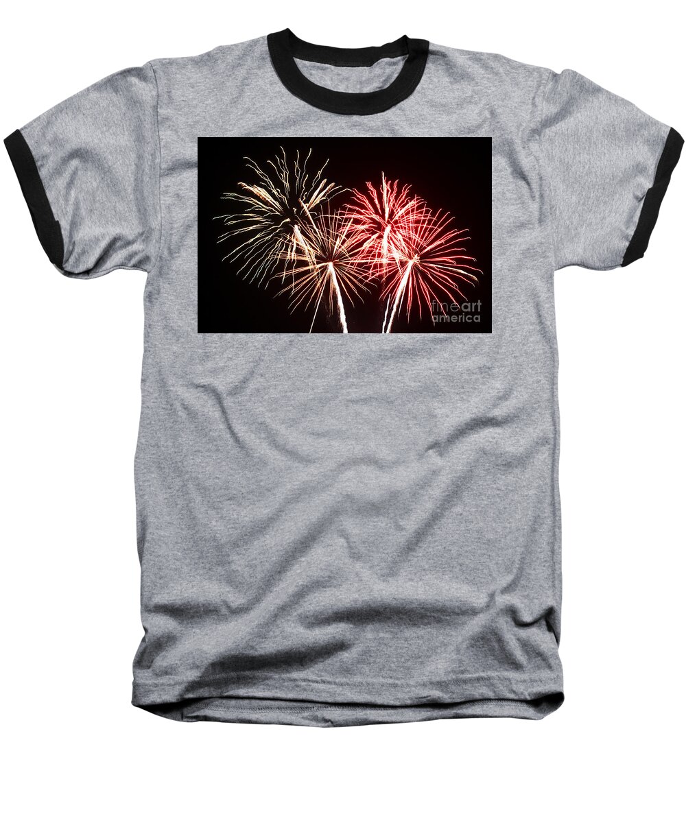 Fireworks Baseball T-Shirt featuring the photograph Multiple colors by Agusti Pardo Rossello