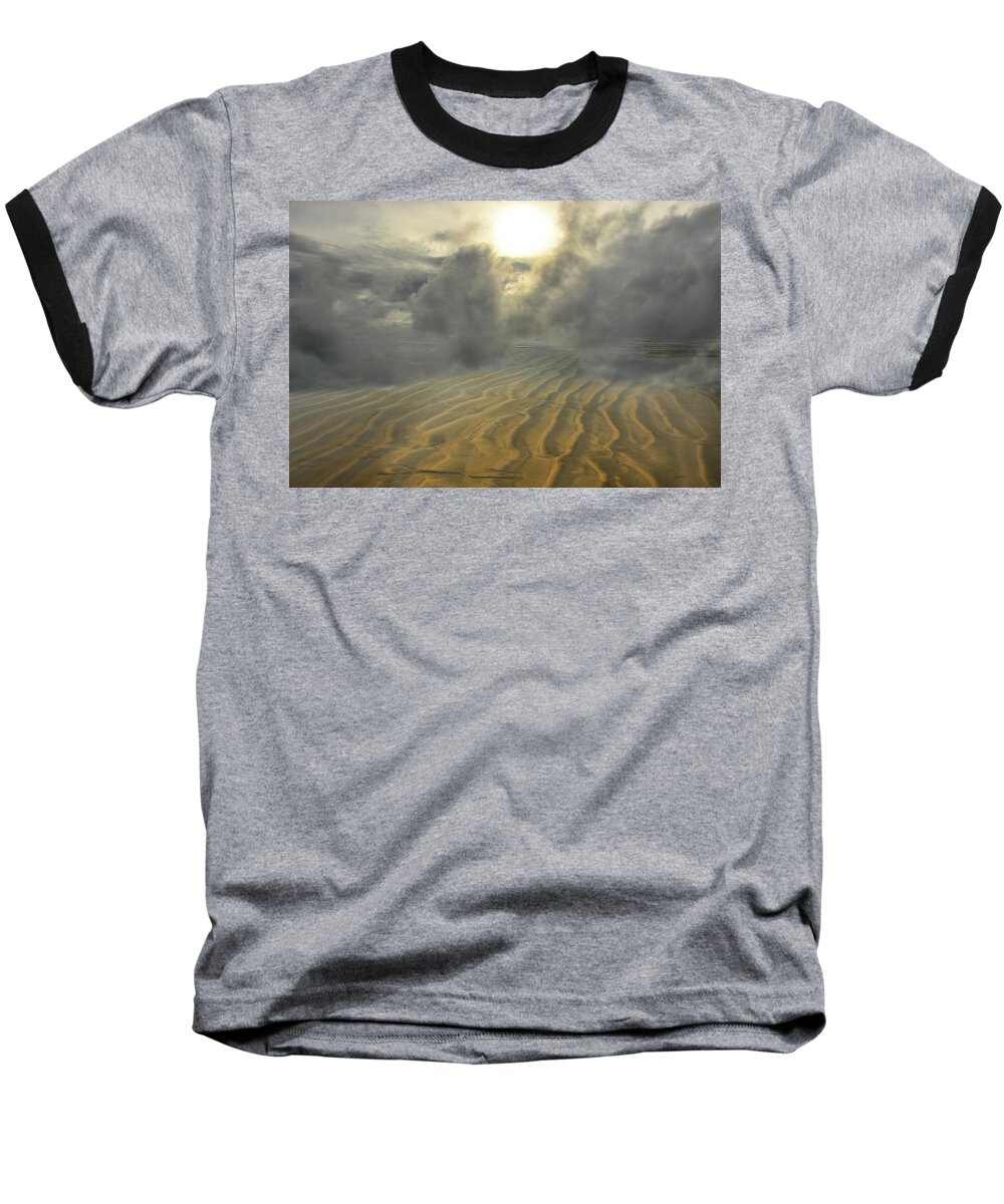 Shoreline Photograph Baseball T-Shirt featuring the photograph Mystical Shore by Harry Spitz