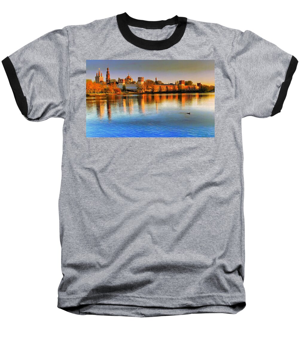 Ancient Baseball T-Shirt featuring the photograph Novodevichy Convent by Michael Goyberg