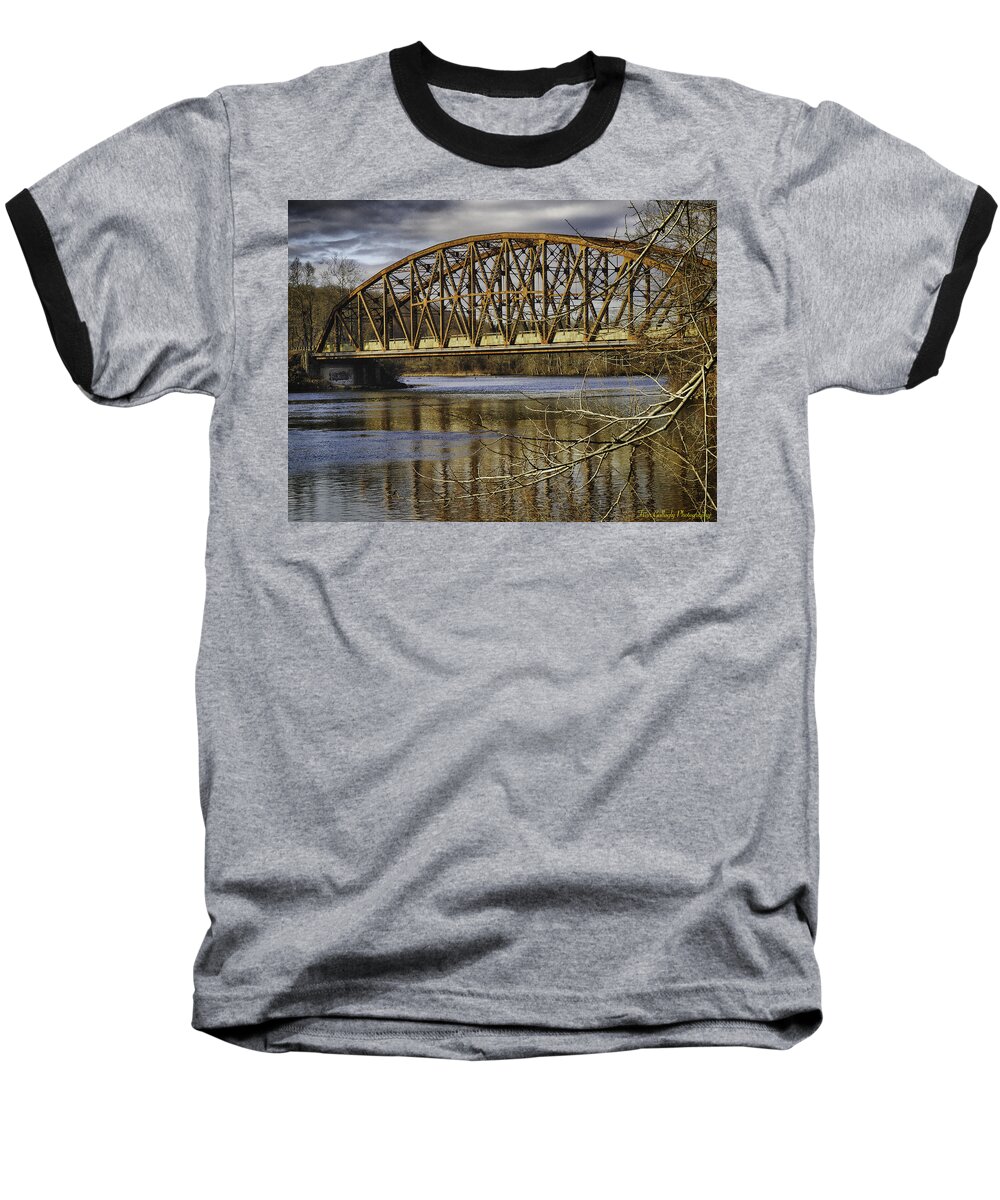 Landscape Baseball T-Shirt featuring the photograph Old Iron Bridge by Fran Gallogly