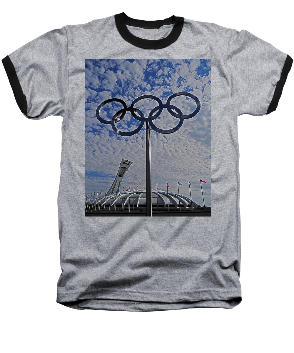 North America Baseball T-Shirt featuring the photograph Olympic Stadium Montreal by Juergen Weiss