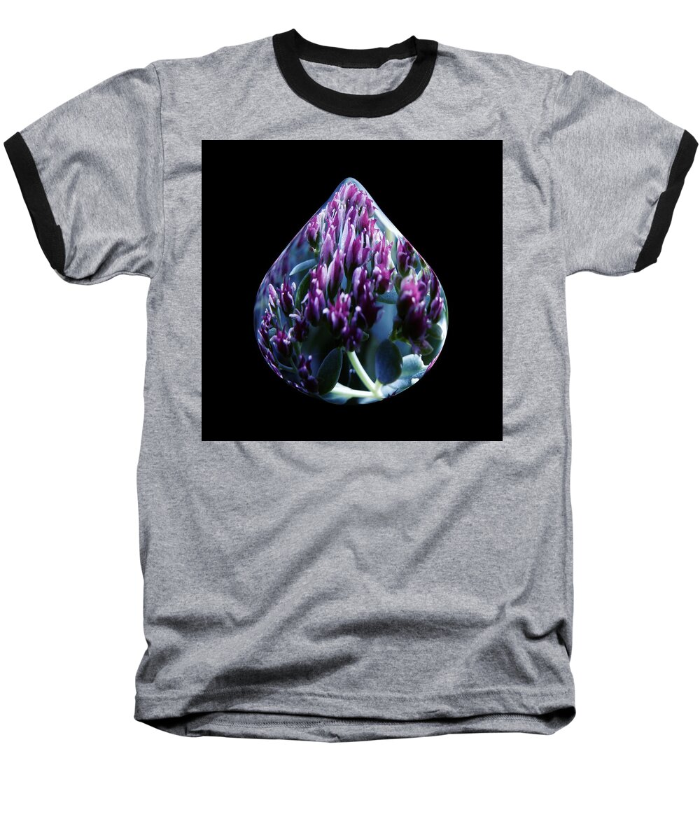 Water Baseball T-Shirt featuring the photograph One Drop of Water by Barbara St Jean