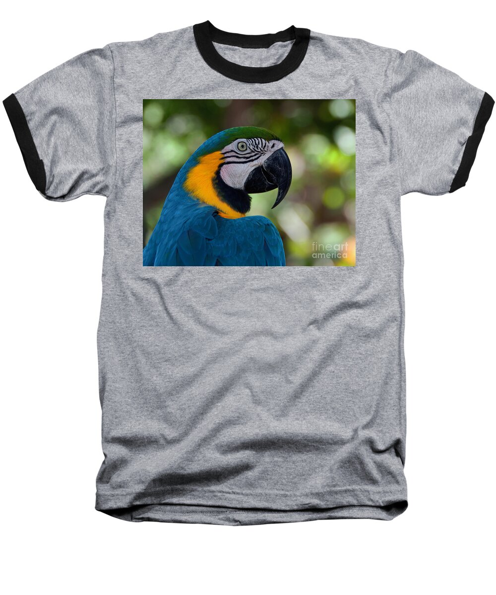 Parrot Baseball T-Shirt featuring the photograph Parrot head by Art Whitton
