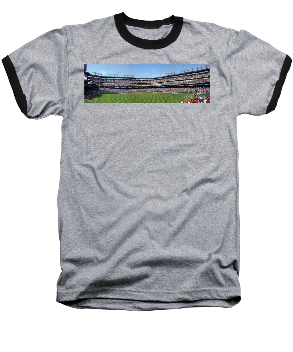 Baseball Baseball T-Shirt featuring the photograph Globe Life Park, Home of the Texas Rangers by Greg Kopriva