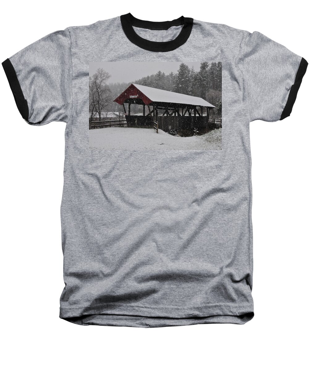 Bridge Baseball T-Shirt featuring the photograph Randall Bridge by Mike Martin