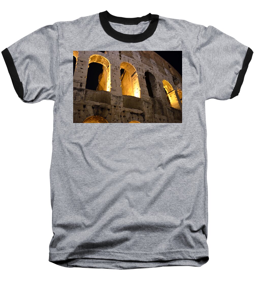  Coliseum Baseball T-Shirt featuring the photograph Roman Evening by La Dolce Vita