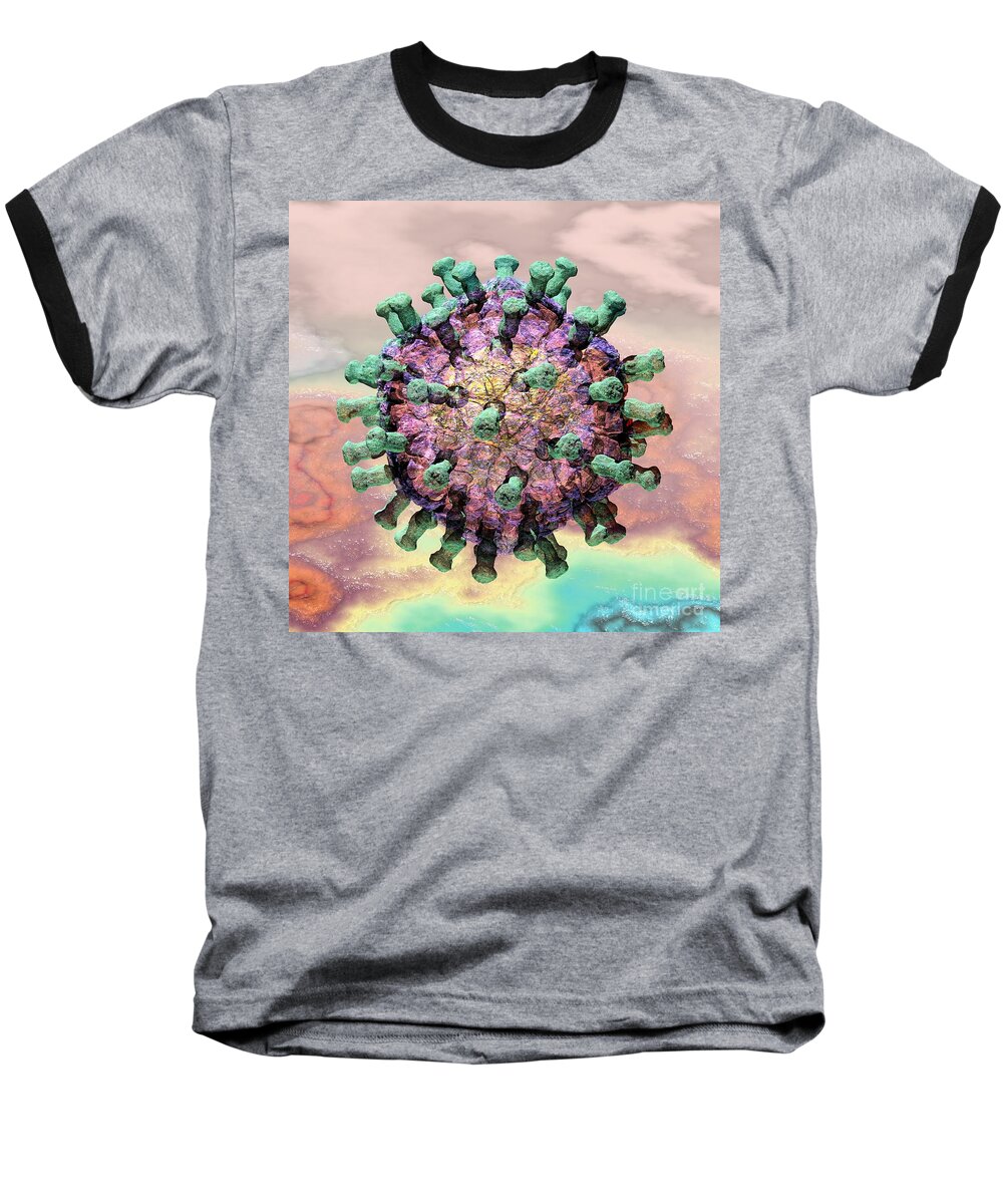 Acute Baseball T-Shirt featuring the digital art Rotavirus 2 by Russell Kightley