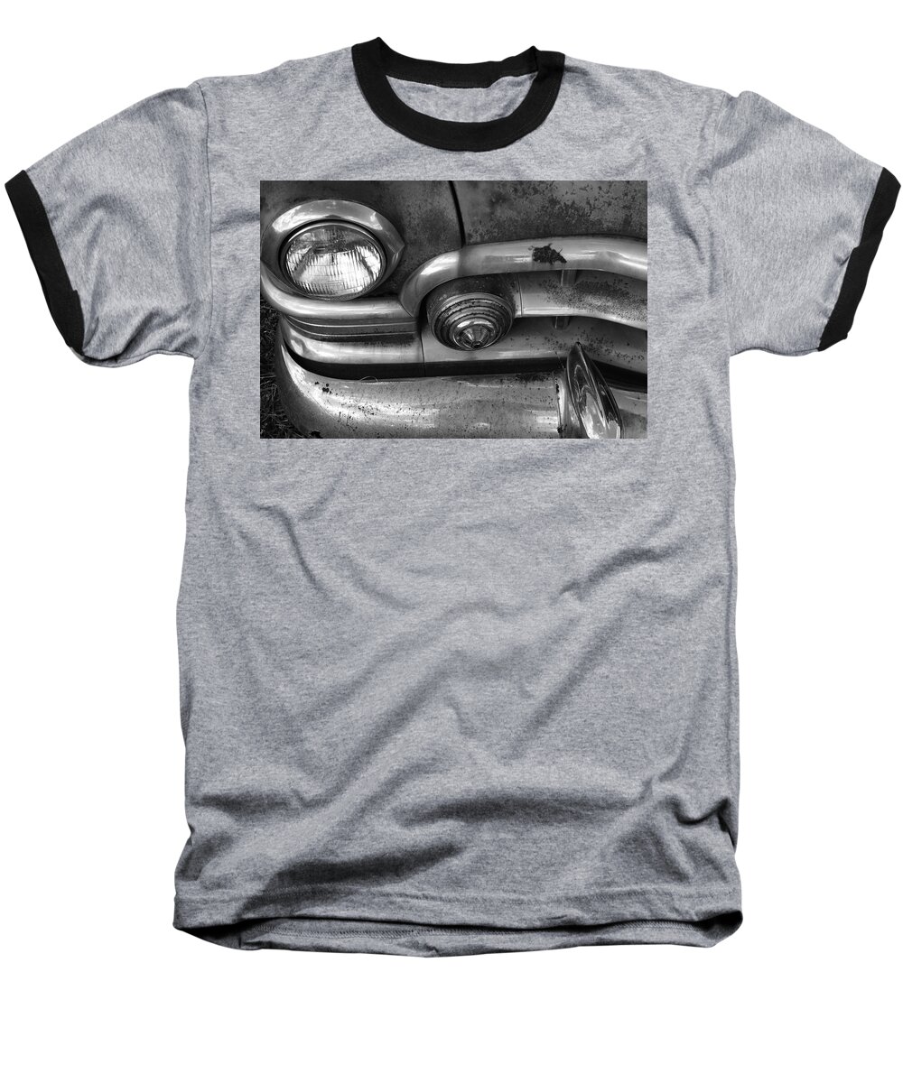 Americana Baseball T-Shirt featuring the photograph Rusty Cadillac Detail by Lyle Hatch