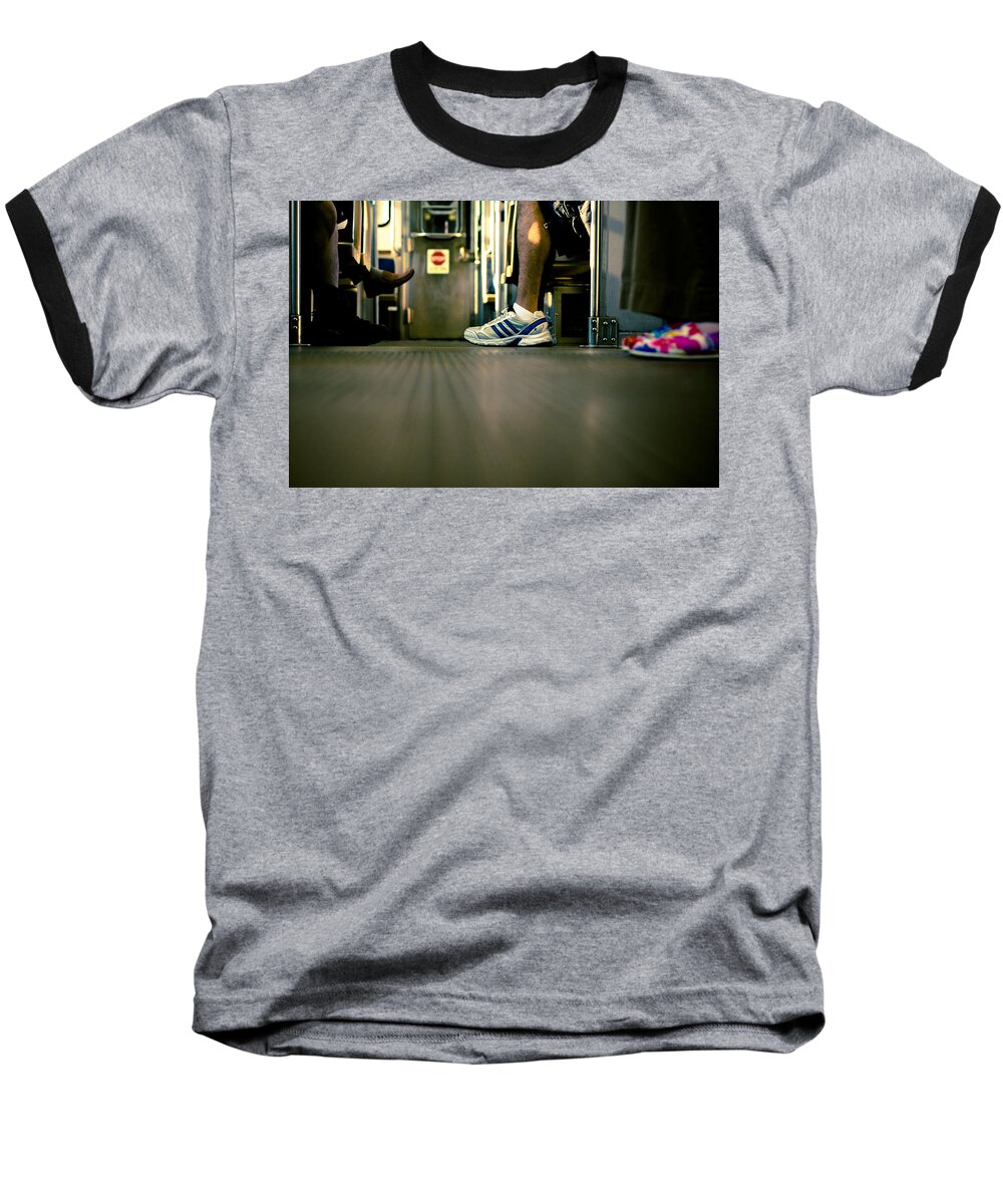 Chicago Baseball T-Shirt featuring the photograph Shoes on the L by Anthony Doudt