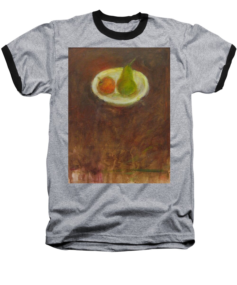 Fruit Baseball T-Shirt featuring the painting Side by side by Kathleen Grace