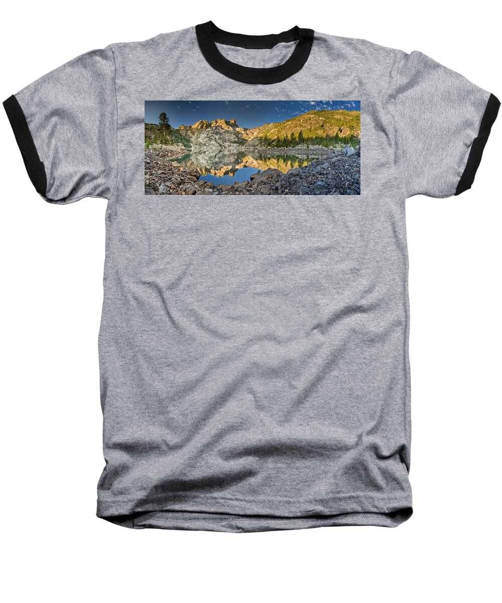 Sierra Nevada Baseball T-Shirt featuring the photograph Sierra Buttes Panorama 1 by Greg Nyquist