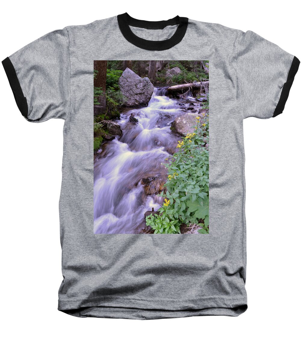 Nature Baseball T-Shirt featuring the photograph Silky Stream by Zawhaus Photography