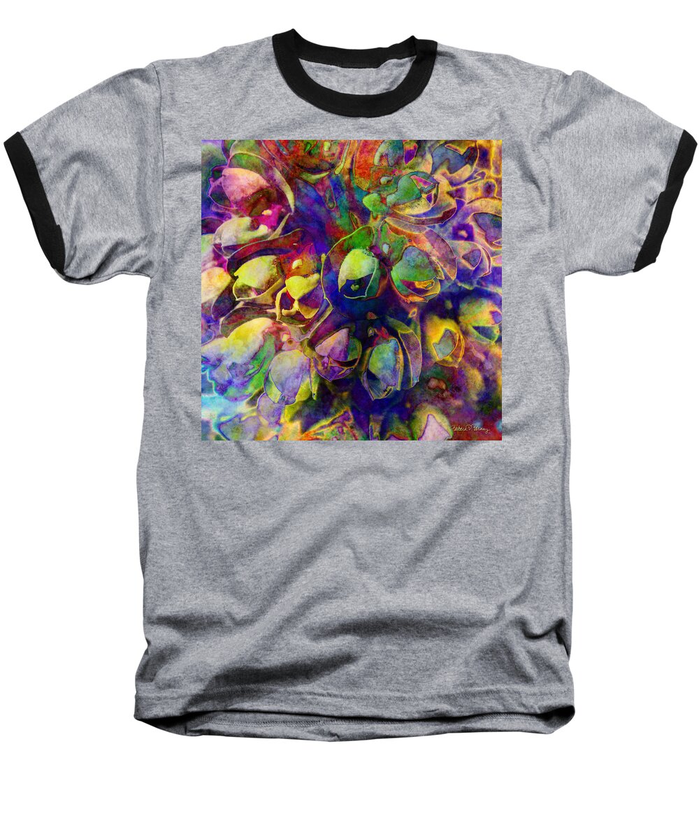 Floral Baseball T-Shirt featuring the digital art Spring in My Mind by Barbara Berney