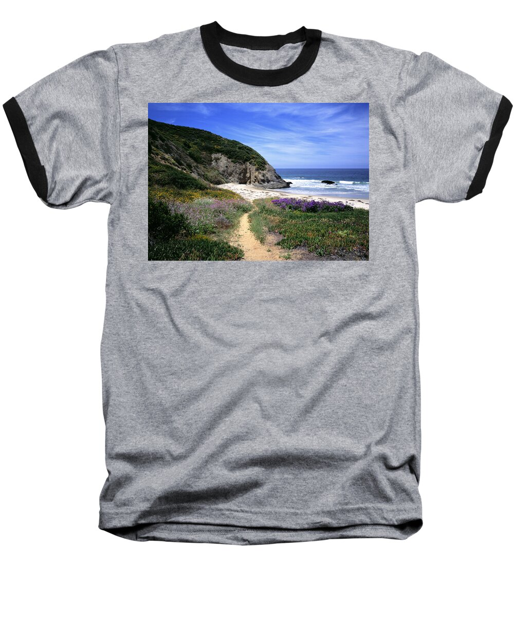 Dana Point Baseball T-Shirt featuring the photograph Springtime Trail Dana Point Headlands by Cliff Wassmann