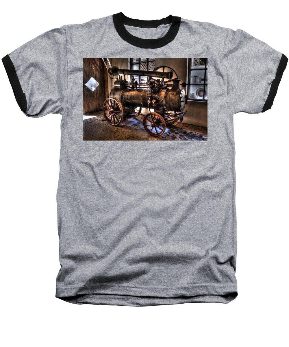 Steam Baseball T-Shirt featuring the photograph Steam engine by Ivan Slosar